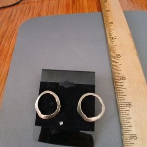 Silpada Hammered Circle Earrings